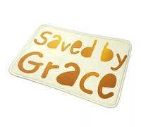 CWCMZDH Sauvés par la Grâce d'or de la Police Anti-dérapant Paillasson Tapis de Sol Durable Tapis de Cuisine Entrée de la Maison Balcon Électrode Tapis