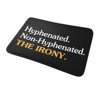 CWCMZDH Trait d'union Non Un Trait d'union Et L'Ironie Paillasson Tapis de Tapis de Cuisine Entrée de la Maison de Salle de Bains Salle de Séjour