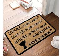 CWCMZDH Vintage Tapis Quelle Est Votre Recherche? Imprimé Paillasson Conçu avec Les Monty Python Inspiration pour Les Anti-Dérapant Tapis de Bain Chambre à Coucher