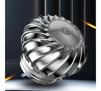 CWCQGH Aérateur de Toit Rotatif, Capuchon d'aération pour éolienne, en Acier Inoxydable 304, résistant à la Pluie, Rotation sans Alimentation, pour Maisons, usines, greniers, fe,110mm/4.3in