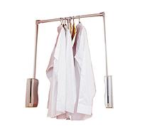 CWCQGH Barre de penderie Rabattable, étendoir à Linge en Aluminium pour Placard, Barre de penderie réglable, réglable de 510 à 1210 mm, Charge maximale 30 kg,660-890mm