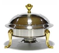 CWCQGH Chafing Dishes pour Buffet, Ensemble de Chafing Dishes Ronds en Acier Inoxydable, Chauffe-Plats pour buffets, fêtes, réunions, Mariages, B-28cm,A-28cm