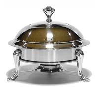 CWCQGH Chafing Dishes pour Buffet, Ensemble de Chafing Dishes Ronds en Acier Inoxydable, Chauffe-Plats pour buffets, fêtes, réunions, Mariages, B-28cm,B-22cm