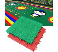 CWCQGH Dalles de Sol modulaires emboîtables de 34 cm, idéales pour Le Sport, Les Parcs, Les stades et Les écoles. Résistantes aux intempéries, Elles sont faciles à Poser et Conv,Orange-9PCS