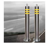 CWCQGH Lot de 2 cônes de signalisation réfléchissants pour stationnement, en Acier Inoxydable, avec verrou pour protéger Votre Place de stationnement.,60cm/23.6