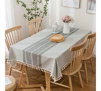 CWCQGH Nappe rayée Vintage 110x110cm, carrée ou Ronde, idéale pour Les Pique-niques, Les Repas et la décoration intérieure. Tissu Gris résistant pour Une Protection optimale et,Style 1-60x60cm