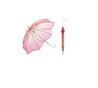 CWCQGH Parapluie Manuel à Long Manche, 8 Baleines, Transparent, léger, idéal pour Les Voyages Quotidiens et Les Femmes (Rose dégradé, Taille Unique), 116 cm