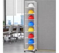 CWCQGH Présentoir à Chapeaux empilable avec roulettes, réglable et autoportant, 4 Compartiments, Grande capacité, idéal pour Les showrooms de Bureaux.,Blanco-8 cuadrículas (B)