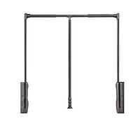 CWCQGH Séchoir à Linge Mobile/Barre Rabattable pour penderie, Tringle de penderie Rabattable réglable, Gain de Place, supporte 30 kg,450-600mm
