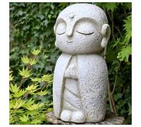CWCQGH Statue de Moine Chinois en résine pour Patio extérieur, Figurine de bébé Bouddha en méditation, Sculpture Zen pour décoration de Jardin et de Maison
