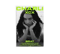 CWDRHD Brat Charli XCX - Décoration murale moderne ultra transparente - Décoration artistique exquise pour bureau, salon et chambre - Style sans cadre 20 x 30 cm