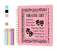 CWEGSJ Cadeau de vie de théâtre, album photo pour amateurs de théâtre, album photo pour directeur, comédie, tragédie, acteur, scrapbooking, journal de théâtre musical (rose, 20,3 x 20,3 cm)