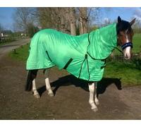 Cwell Equine Bug Away Couverture anti-mouches pour cheval Vert perroquet 1,5 m