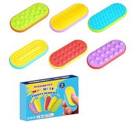 CWENDANER Lot de 6 Sliders Fidget Magnétiques - Jouets Anti-Stress Haptiques avec 6 Textures Sensorielles - Gadget de Bureau pour Adultes et Étudiants, Relaxation et Concentration, TDAH et Autisme