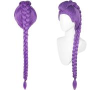 CWENDANER Perruque Violette Pour Cosplay 120 cm, Décoration Pour Halloween, Carnaval, Convention et Fête, Cadeau Mignon Pour Les Fans