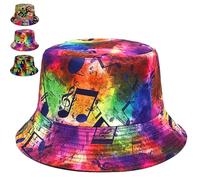 CWENDANER Seau Chapeau, Retro 80's 90's Pêcheur Double Face Chapeau pour Hommes Femmes, Anti-UV, Hip Hop Rock Scrawl Chapeau, pour Disco Hip Hop Outdoor