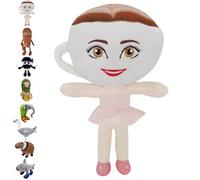CWENDANER Tralalero Tralala Plush - Doudou italien - 35 cm - Rouge cerise - Peluche douce pour enfants - Cadeau d'anniversaire et figurine de collection - Cappuccino