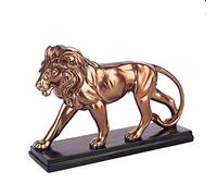 CWENROU Statue De Sculpture,Mode Art Golden Design Vintage African Féroce Statue De Sculpture De Lion Résine Dominantant Animal Lion Décoration Décoration Loft Artisanat Statue Cadeau