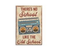 CWLLOG Impression sur toile murale style rétro Boombox sans cadre - Décoration murale moderne pour salon et chambre à coucher - 40 x 60 cm