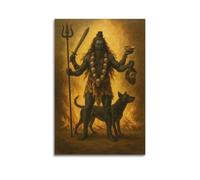 CWLLOG Impression sur toile style religion Seigneur Shiva sans cadre Décoration murale moderne pour salon et chambre à coucher 40 x 60 cm