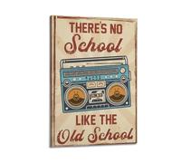 CWLLOG Impression sur toile style rétro Boombox - Décoration murale moderne pour salon et chambre à coucher - 40 x 60 cm