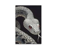 CWLLOG Impressions sur toile murale - Illustration de serpent de style sombre - Œuvre d'art moderne pour décoration de salon et chambre à coucher (50 x 75 cm)