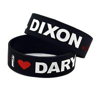 CWLLWC bracelet caoutchouc，Bracelets en silicone avec les paroles « Je t’aime Daryl Dixon » The Walking dead, bracelets en silicone pour la motivation des enfants ensemble de Pi Éducatrices