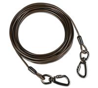 Cwlovys Câble d'attache pour chien de 3,4/5,8/76,2/15,2 m pour chiens jusqu'à 113,4 kg (noir, 30,5 m)