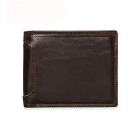 CWLPSL 1 Portefeuille pour Homme, Portefeuille Horizontal rétro, Portefeuille décontracté, Portefeuille Court (A, 12 x 10 x 2 cm)