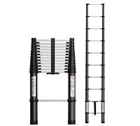 CWLPSL Échelle télescopique Échelles télescopiques Échelle Extensible Polyvalente Échelle télescopique Échelle télescopique Noire, 8 m 7 m 6 m 5 m 4 m 2 m Échelle télescopique en Aluminium avec Pieds