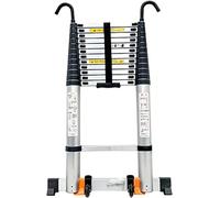 CWLPSL Échelle télescopique multifonctionnelle avec Crochet Amovible, échelles à Extension télescopiques en Aluminium pour Camping-Car/Tente de Toit/Grenier/Travail en extérieur, Charges 150 kg