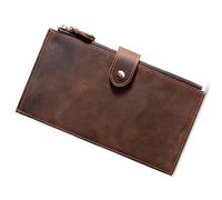 CWLPSL Grand Sac à Main en Cuir pour Homme, Pochette Longue, Portefeuille, Porte-Cartes, chéquier, Organisateur Multiple, Porte-Monnaie avec Fermeture éclair