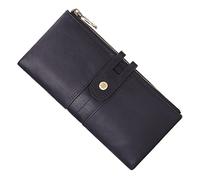 CWLPSL Pochette en Cuir pour Homme, Portefeuille Long à Deux Volets avec Fermeture éclair Autour, Sac à Main de Voyage pour Papa et Mari (Couleur : Marron, Taille : 18,5 x 2,5 x 9 cm)
