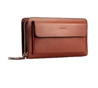 CWLPSL Pochette en Cuir pour Homme, Portefeuille, Porte-Cartes, Porte-Monnaie, Fermeture éclair, Long, Couleur : Noir, Taille : 20,5 x 12 x 4,5 cm