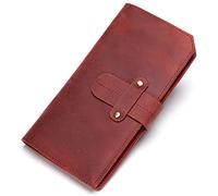 CWLPSL Pochette Longue en Cuir pour Homme, Portefeuille, Porte-Monnaie, étui de Voyage, Porte-Cartes de crédit (Couleur : Noir, Taille : 16,5 x 1,5 x 8,5 cm)