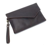 CWLPSL Pochette pour Homme, Sac à Main en Cuir avec Fermeture éclair, Portefeuille Long, Pochette d'affaires, Support de téléphone pour Homme, Organisateur