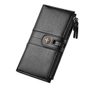 CWLPSL Portefeuille à Fermeture éclair pour Hommes, Porte-Monnaie, Pochette rétro pour téléphone, Sac d'argent (Couleur : Taille A : Taille Unique)