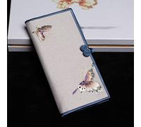 CWLPSL Portefeuille brodé pour Femmes, Sac à Cartes de Style Chinois, Portefeuille Classique