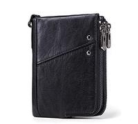 CWLPSL Portefeuille de sécurité en Cuir véritable avec Blocage RFID (Couleur : Kaki, Taille : 10 x 2 x 13 cm), 11