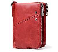 CWLPSL Portefeuille de sécurité en Cuir véritable avec Blocage RFID (Couleur : Kaki, Taille : 10 x 2 x 13 cm), 11
