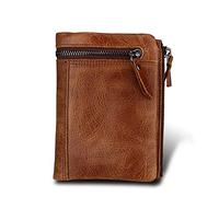 CWLPSL Portefeuille en Cuir Portefeuille en Cuir Crazy Horse pour Homme Portefeuille Court (Couleur : Marron)
