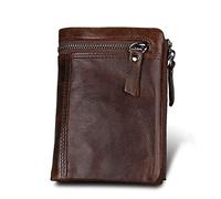 CWLPSL Portefeuille en Cuir Portefeuille en Cuir Crazy Horse pour Homme Portefeuille Court (Couleur : Marron)