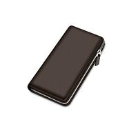 CWLPSL Portefeuille en Cuir Portefeuille en Cuir véritable Blocage RFID Pochette Portefeuille Porte-Carte Porte-Monnaie Fermeture éclair mâle Portefeuilles Longs (Couleur : Schwarz)