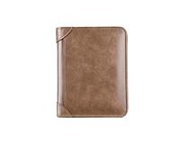 CWLPSL Portefeuille en Cuir Portefeuille pour Hommes 3 Fois Court Porte-Carte de crédit Portefeuille en Cuir véritable Porte-Monnaie pour Hommes (Couleur : Marron)