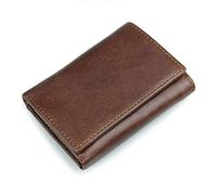 CWLPSL Portefeuille en Cuir Portefeuille rétro Portefeuille en Cuir Style Portefeuille Court Pochette décontractée Porte-Monnaie Sac pour Hommes (Couleur : Marron)