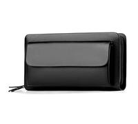 CWLPSL Portefeuille en Cuir pour Homme, Pochette Longue pour téléphone Portable, Sac à Main pour Homme, étui pour téléphone Portable, Porte-Cartes (Couleur : Noir, Taille : 22 x 4 x 12 cm)