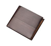 CWLPSL Portefeuille en Cuir pour Hommes, Court et Mince, Porte-Monnaie, Porte-Cartes de crédit, Sac d'argent (Couleur : Marron, Taille : 9,5 x 12 cm)