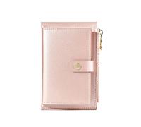 CWLPSL Portefeuille en Cuir PU avec Fermeture éclair pour Femme - Porte-Monnaie Court pour Dames - Porte-Cartes Multifonction - Mini Pince à Billets (Couleur : D) (A)