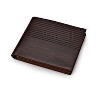 CWLPSL Portefeuille en Cuir rétro pour Homme - Porte-Cartes d'identité - Petit Porte-Cartes en Cuir - Portefeuille Court à Deux Volets pour Homme - Portefeuille Fin (Couleur : Noir)
