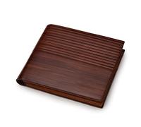 CWLPSL Portefeuille en Cuir rétro pour Homme - Porte-Cartes d'identité - Petit Porte-Cartes en Cuir - Portefeuille Court à Deux Volets pour Homme - Portefeuille Fin (Couleur : Noir)